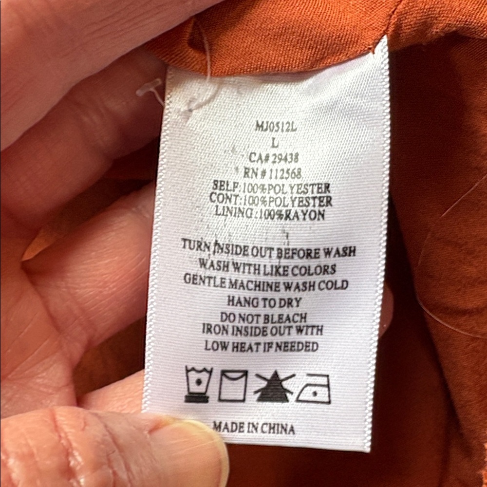 Women's Orange Plaid Patchwork Jacket - image 7